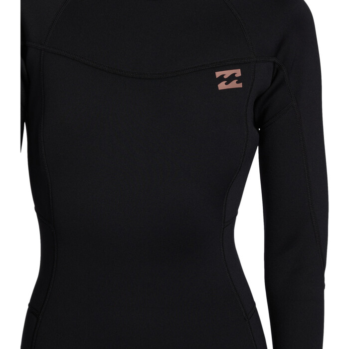 2024 Billabong Mujer Foil 3/2mm Back Zip Gbs Neopreno ABJW100184 - Black